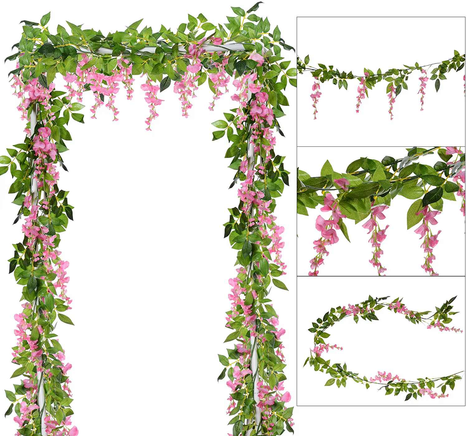 Guirlande de vigne artificielle de glycine de 2M