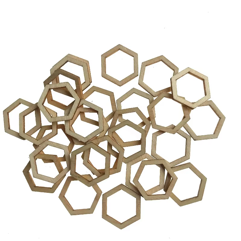 100 pièces artisanat en bois fleur feuille coeur forme suspendus ornements pour la maison fête Table décoration