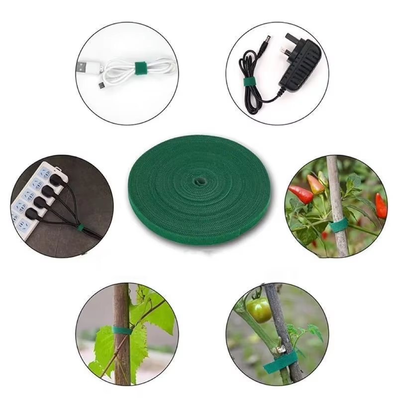 Attache pour plantes auto-adhésive réglable