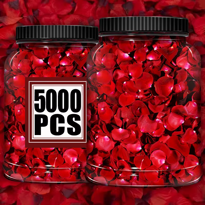 5000/100 pièces faux pétales de Rose artificiels coloré Simulation soie pétale
