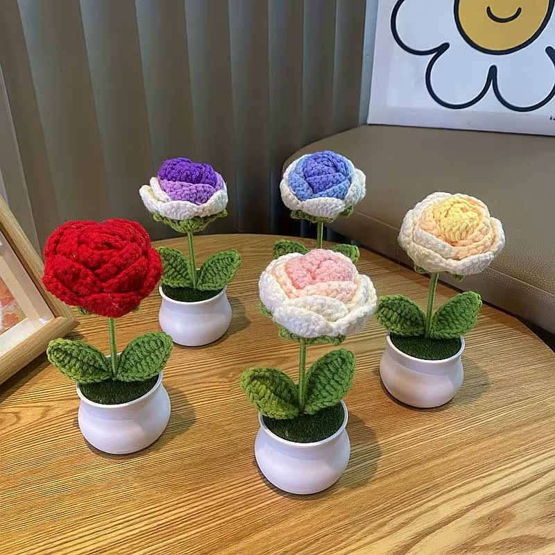 Bouquet de fleurs au Crochet faites à la main