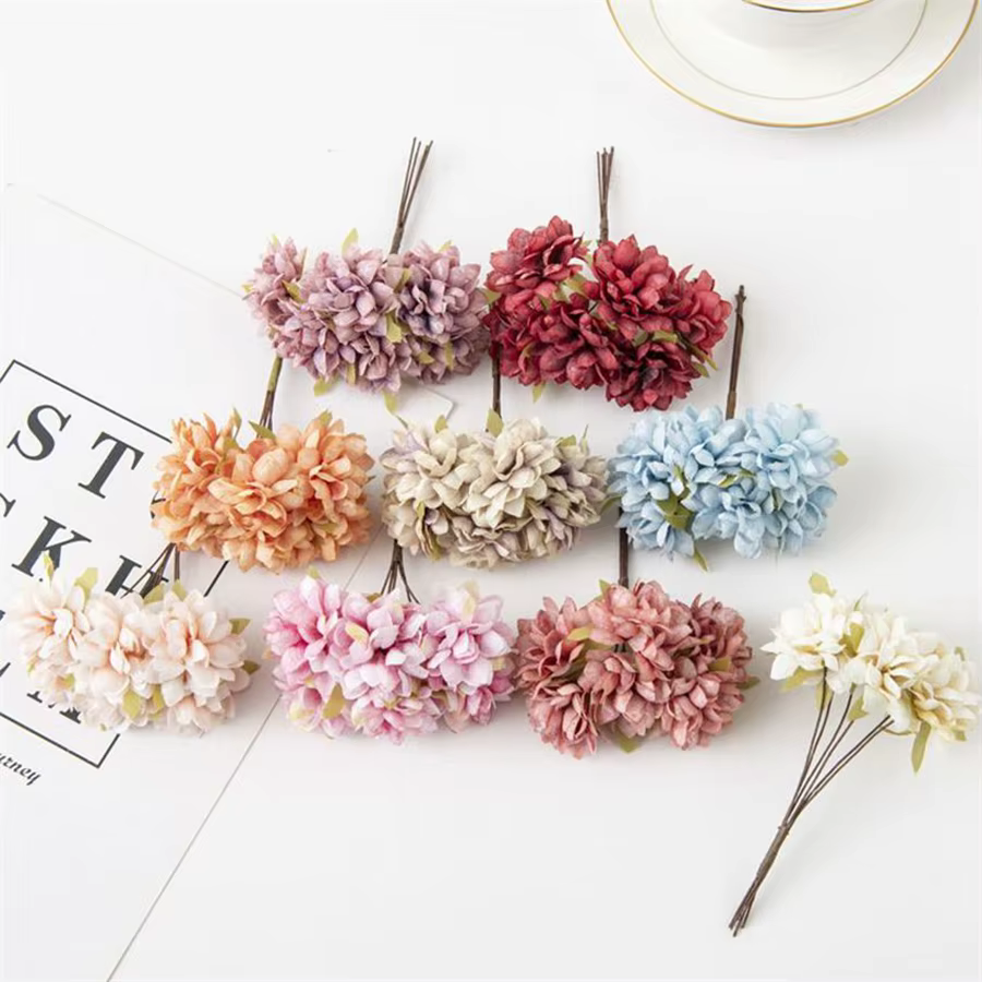 Fleurs artificielles œillets en soie