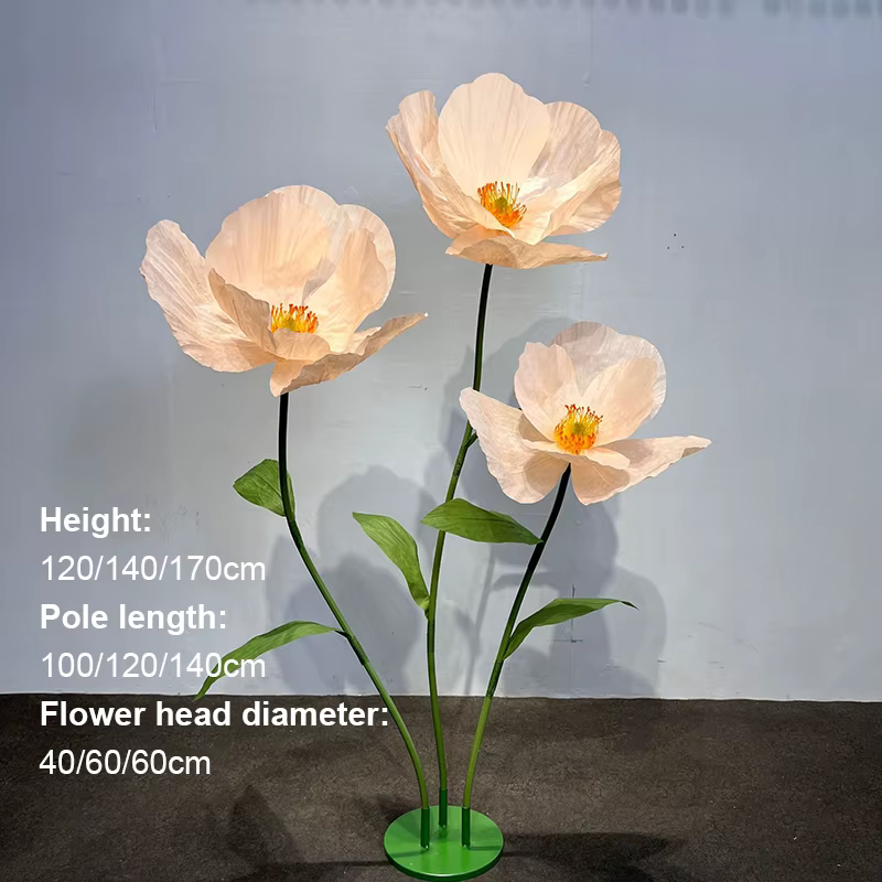 Fleurs artificielles en papier imperméable