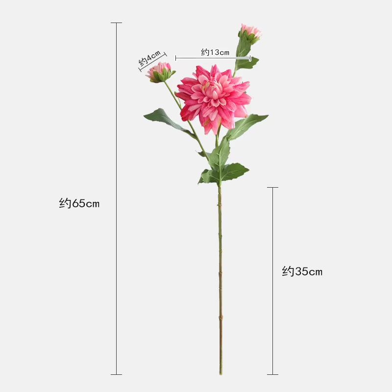 Fleur Artificielle de Nunlia à 3 Têtes Unique