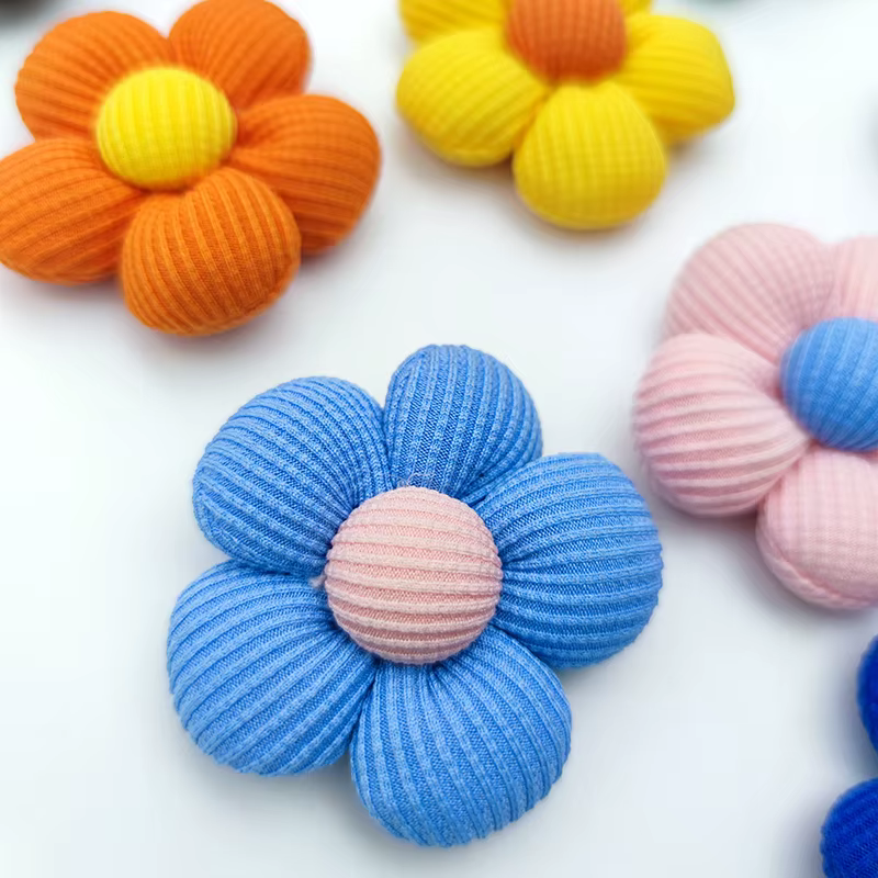 Accessoires de cheveux en coton de remplissage de fleurs