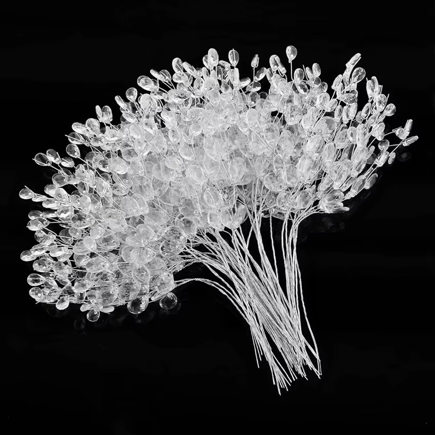 5/10pcs Fleur Artificielle Acrylique Gouttelette D'eau À La Main De Noël Halloween Chambre Décor Mariage Mariée Bouquet En Épingle À Cheveux BRICOLAGE Cadeaux