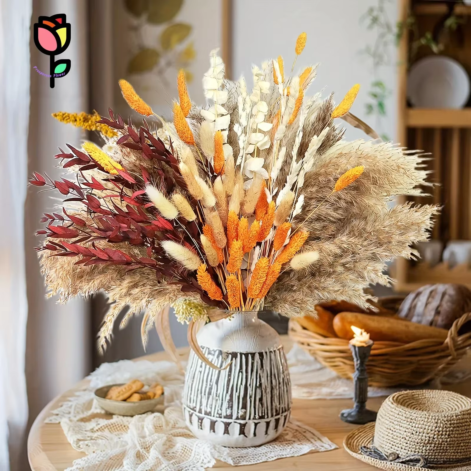 Boho Fleurs vaccées, Bouquets De Pampa