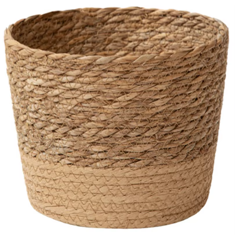 Panier de rangement en rotin tressé à la main pour plantes et fleurs