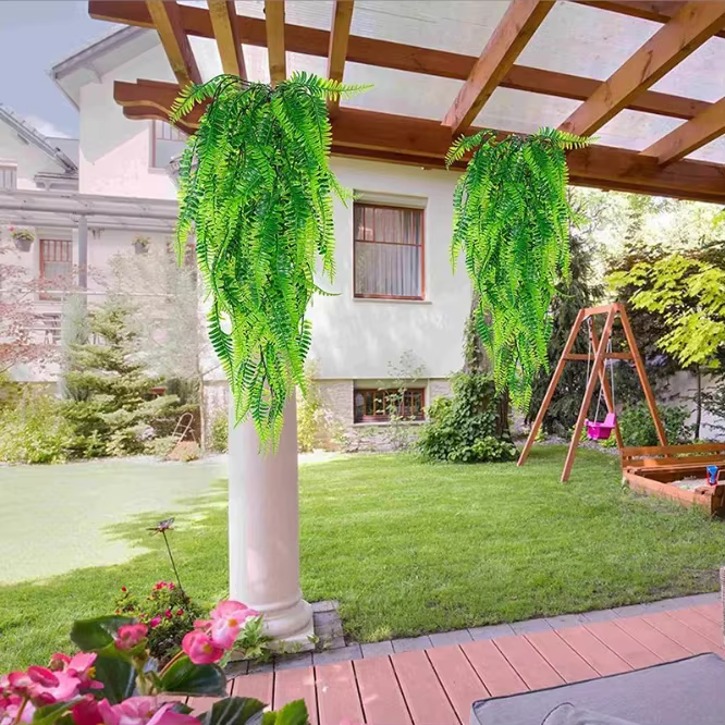 1/2 pièces de plante artificielle en rotin