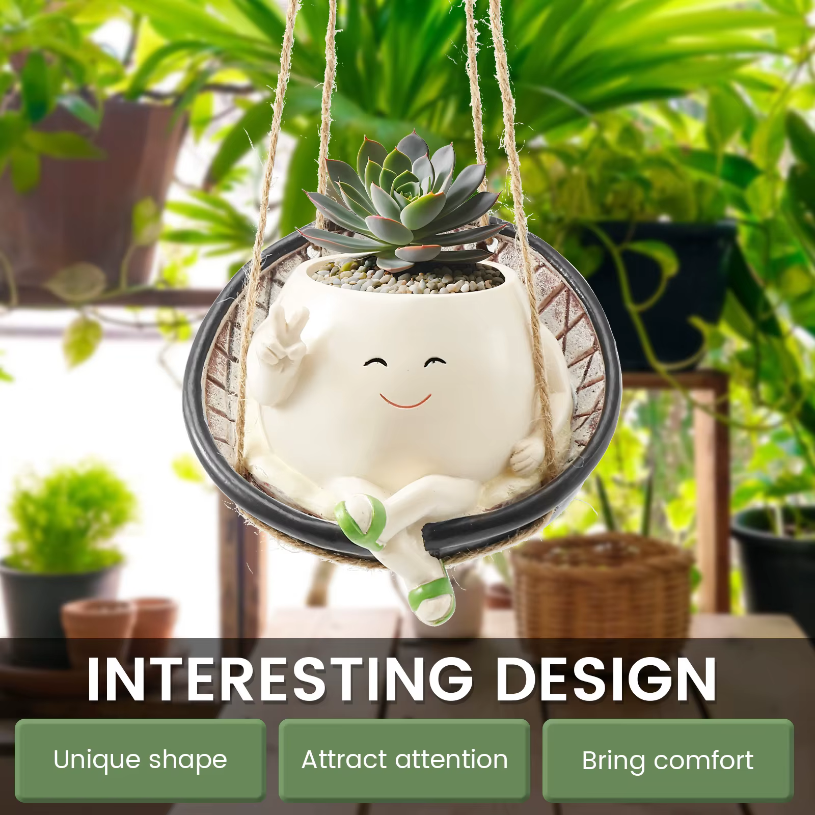 Pot de jardinière en résine synthétique