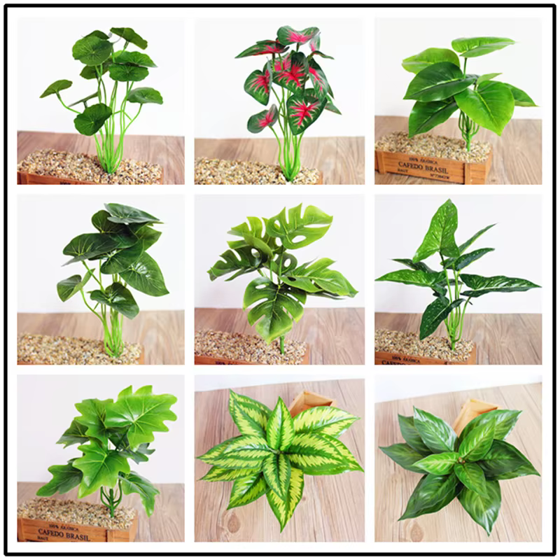 1 pièce de plante artificielle en soie