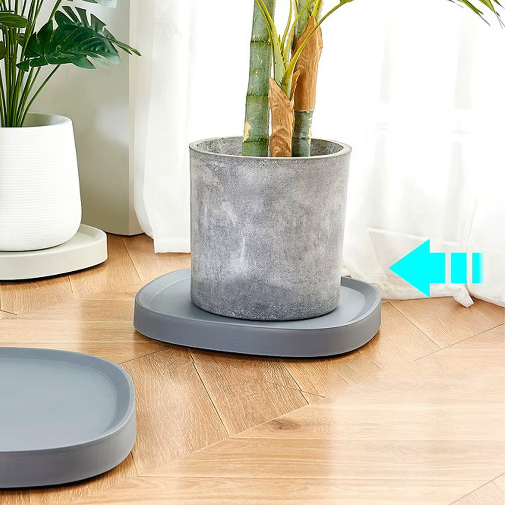 Plateau mobile carré durable pour pot de fleurs
