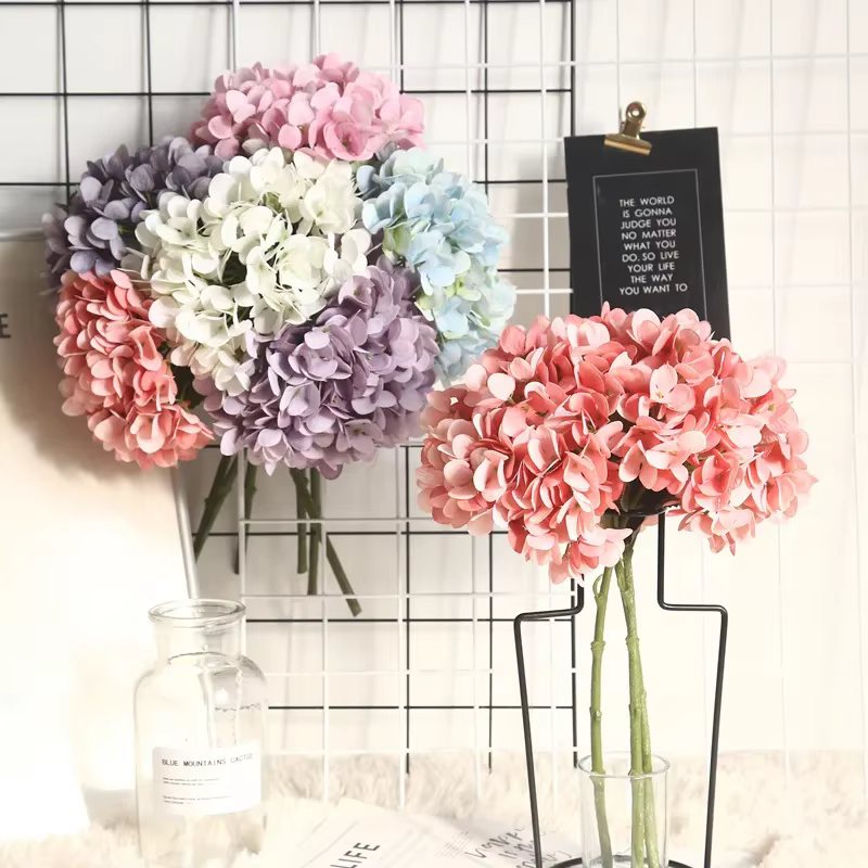 35CM Macaron hortensia artificielle Simulation fleur INS plante à vent bonsaï