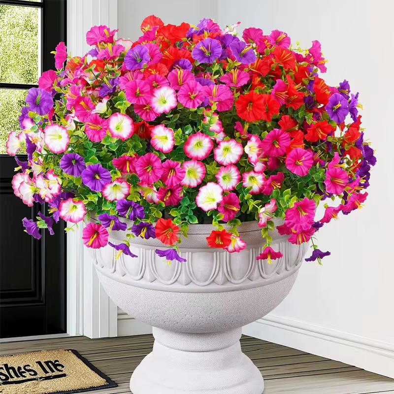 Fleurs artificielles en tissu de soie