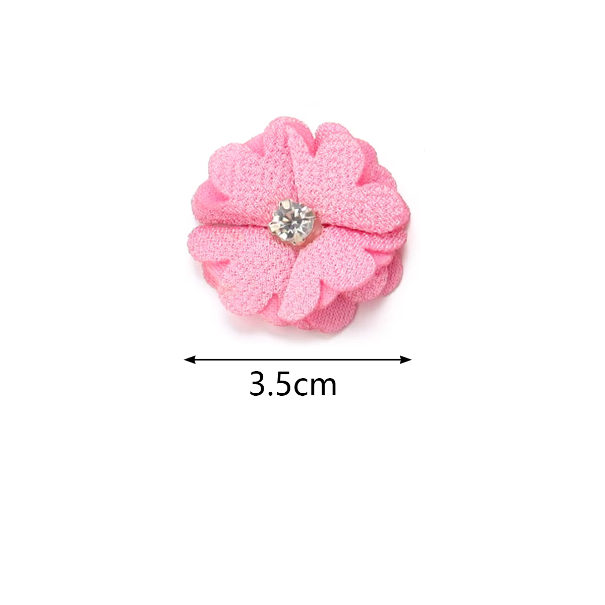 Fleurs en tissu toile de jute 3.5cm, 10 pièces/lot, fleurs artificielles centrées en strass pour bricolage, artisanat, accessoires pour vêtements, décoration de mariage