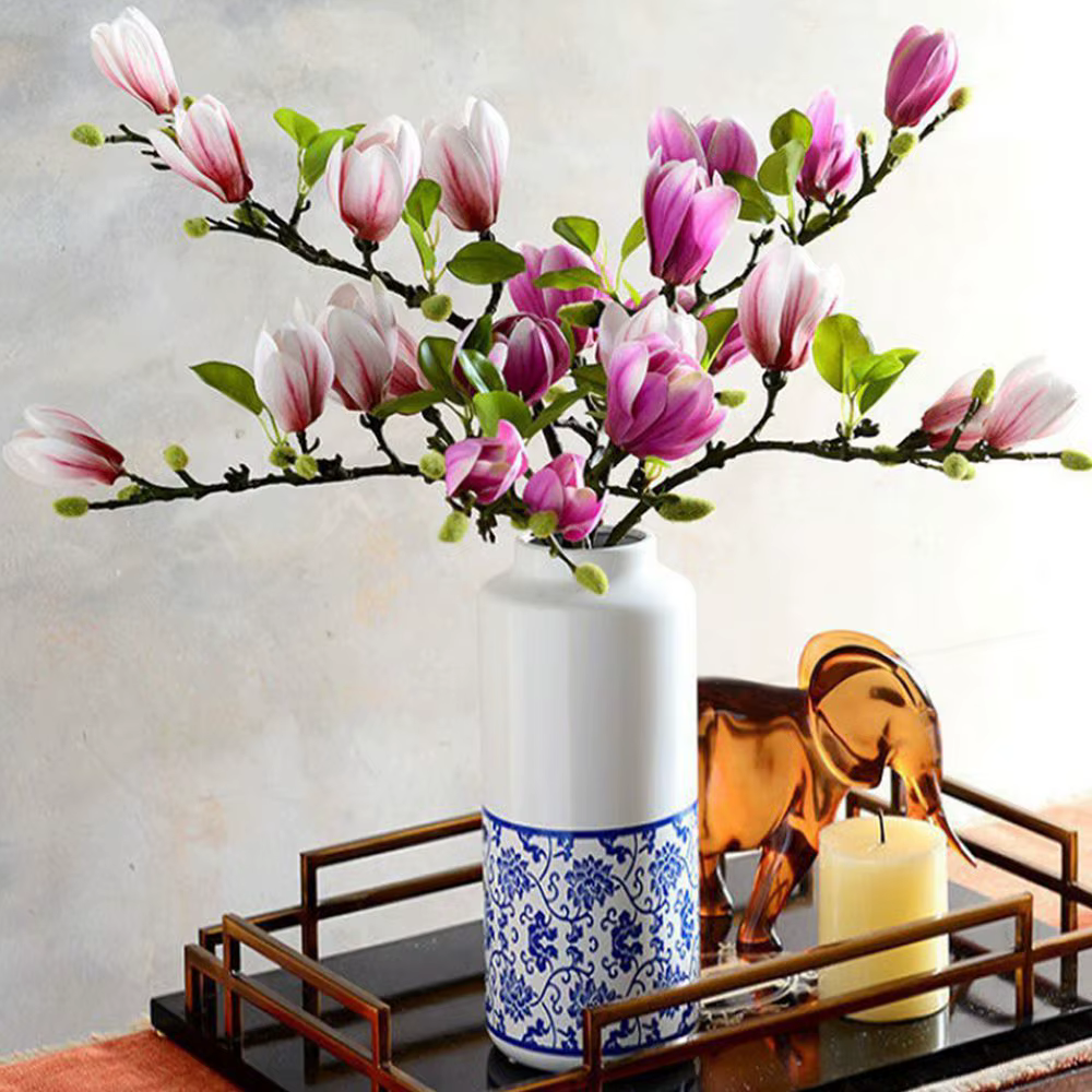 Bouquet de fleurs artificielles InjMagnolia