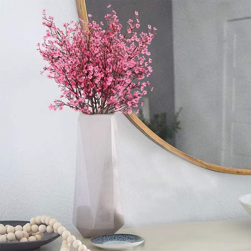 Fausses fleurs de cerisier roses et gypsophile (plantes artificielles)-pour bouquet de mariage bricolage
