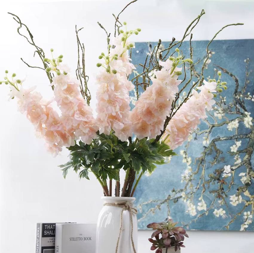 Lot de 4 fleurs artificielles en latex