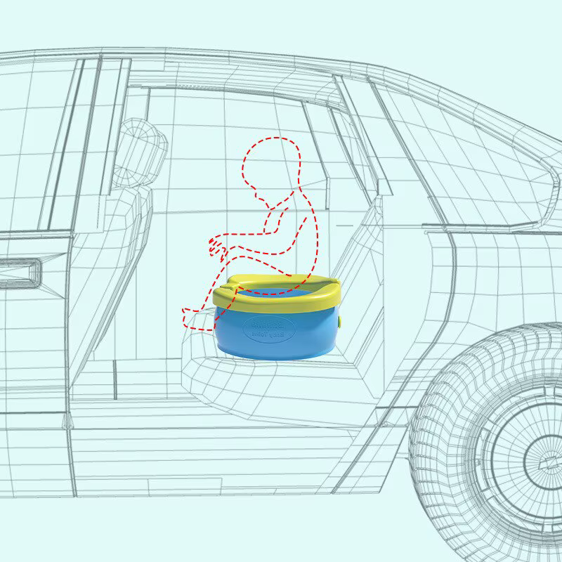 Pot portable pliable pour enfants, pot de voyage pour bébé, siège d'entraînement, extérieur et intérieur, facile à nettoyer, comprend 10 sacs à déchets