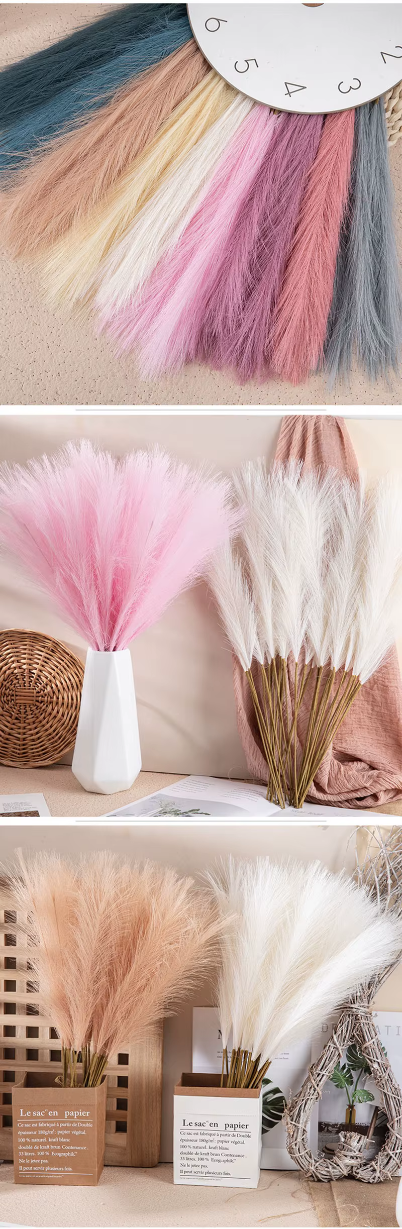 Fleurs artificielles pour la décoration de la maison au printemps