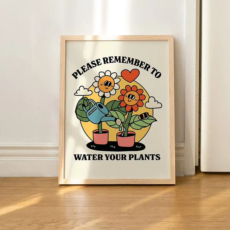 Impression d'art sur toile de feuilles botaniques vertes