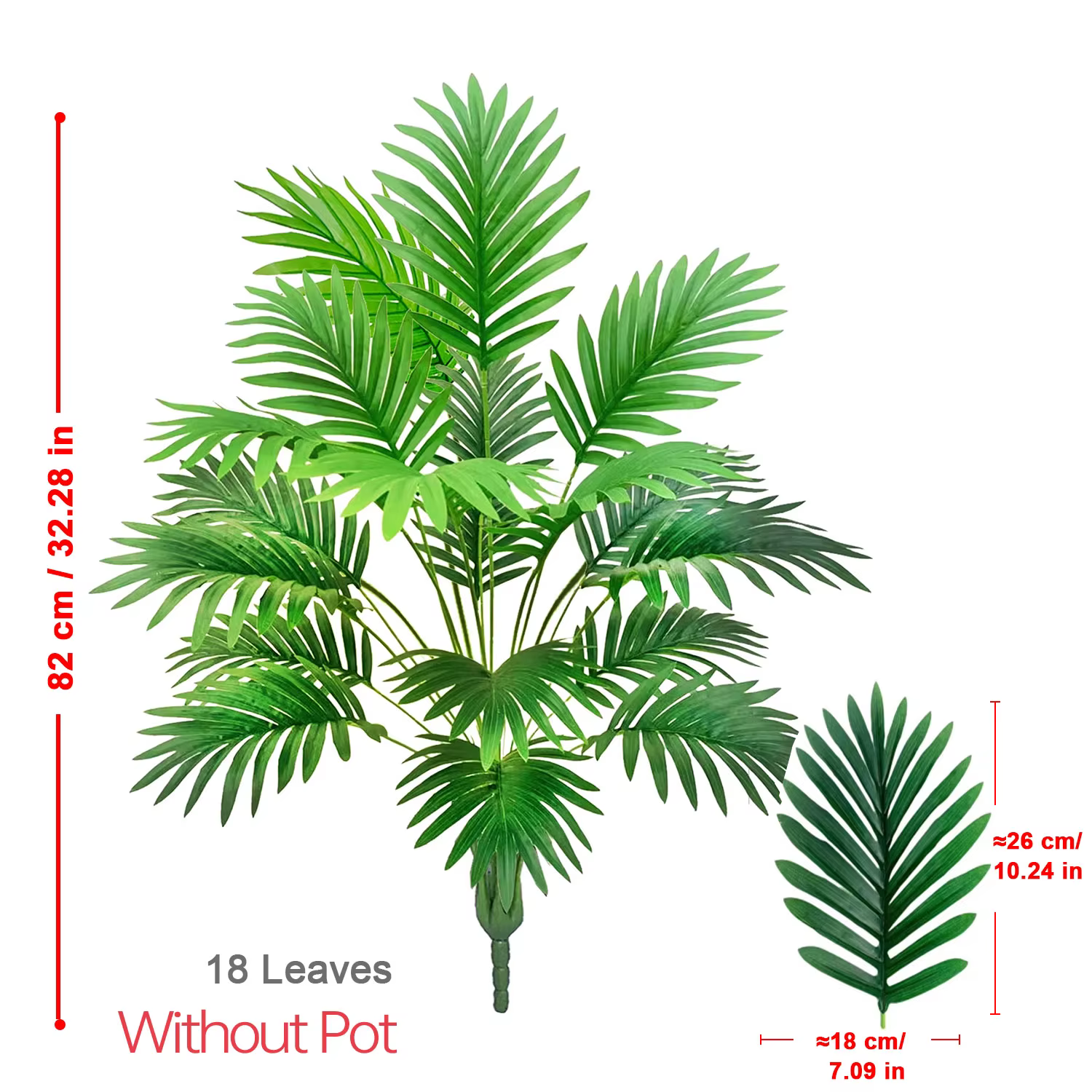 Plante artificielle Areca Palm avec pot