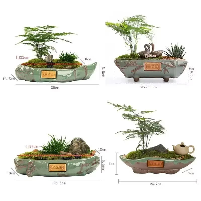 Pot à Bonsaï en Céramique Vintage