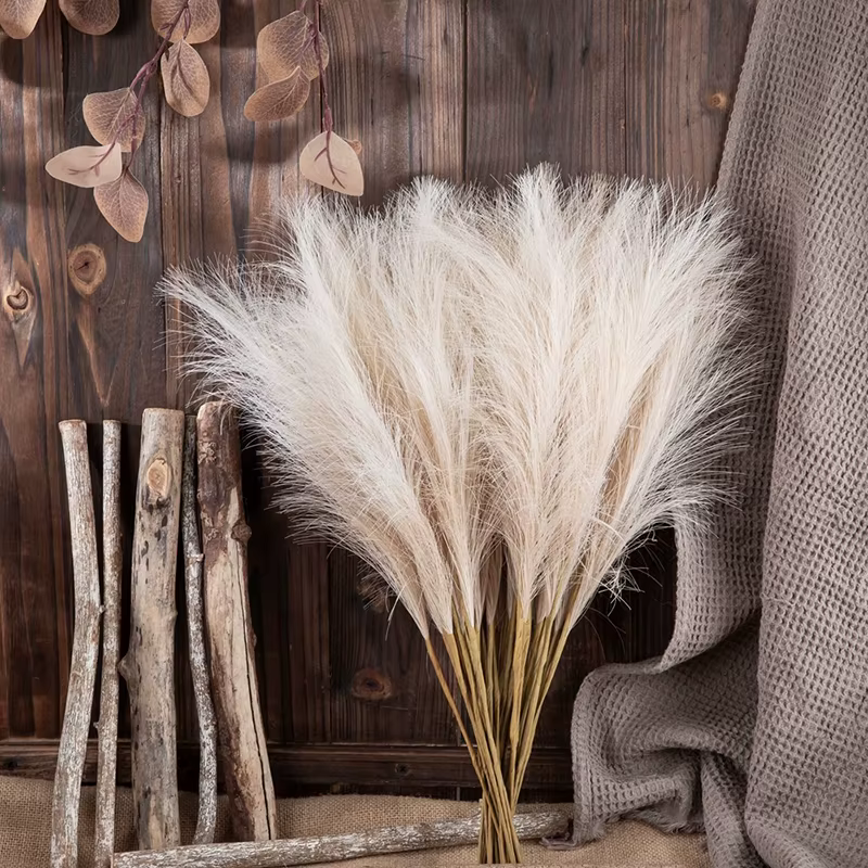 Lot de 10 unités – 55 cm – Décoration mignonne – Fausse plante de roseau