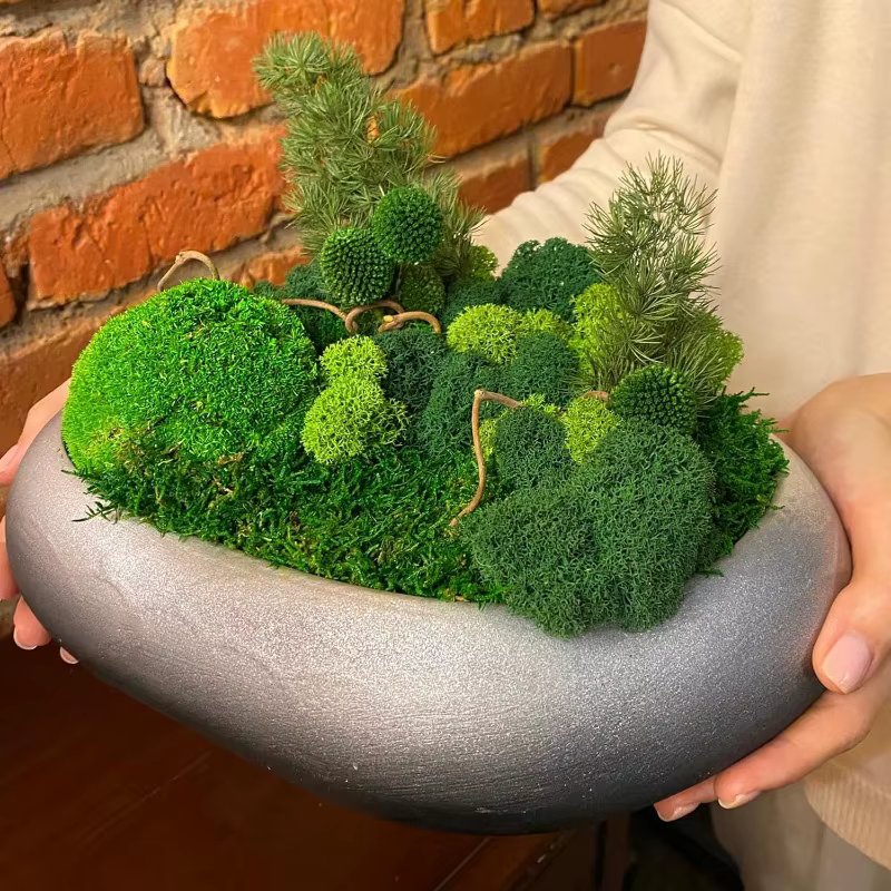 Plantes artificielles en mousse verte 30-300g