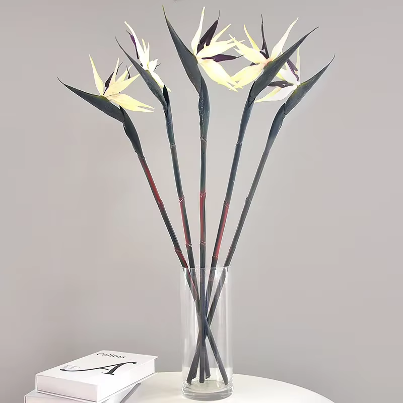 Fleur artificielle d'oiseau de paradis pour la décoration de mariage