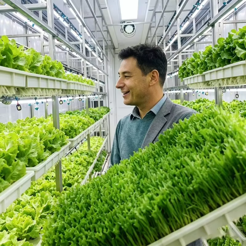 Équipement d'agriculture hydroponique en conteneur