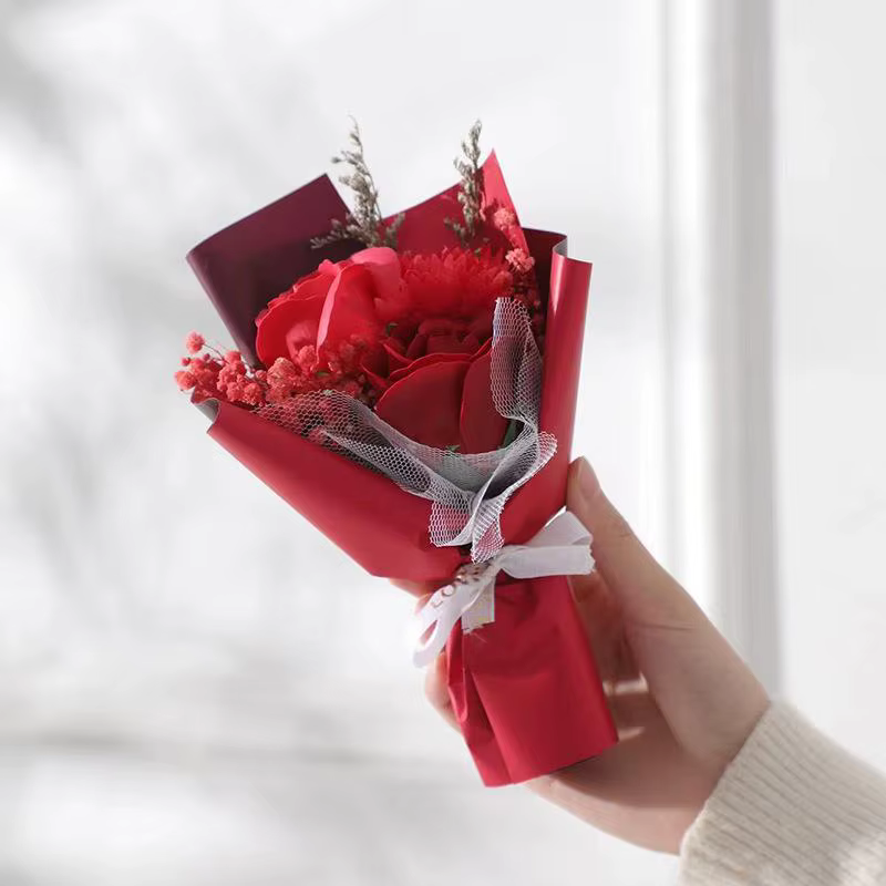 Bouquet de fleurs artificielles miniatures en savon