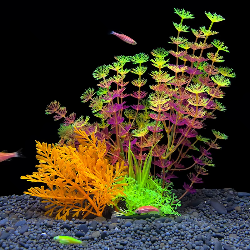Plantes artificielles de décoration d'aquarium