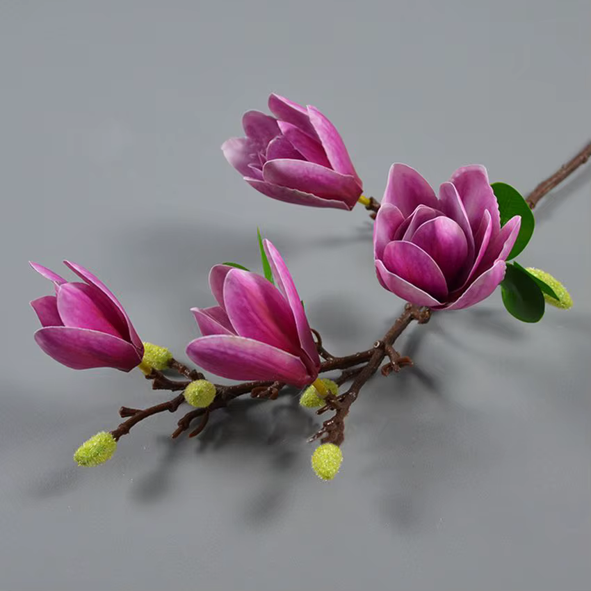 Bouquet de magnolia artificielle en soie