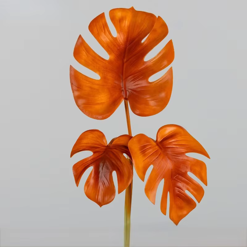 Lot de 5 feuilles de Monstera artificielles en PU