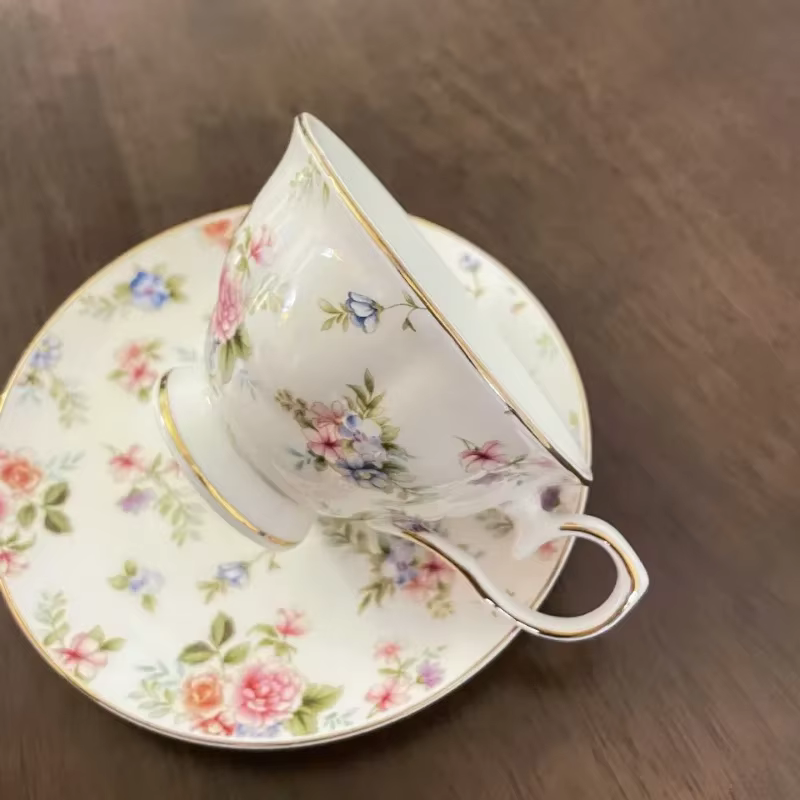 Ensemble de tasses à café en céramique, Vintage anglais cassé, fleur, tasse à thé camélia de l'après-midi, Phnom Penh, tasse de luxe légère en céramique, tasse de cuisine