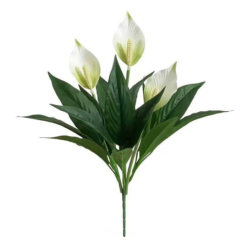 Plante artificielle réaliste en feuilles de palmier blanches