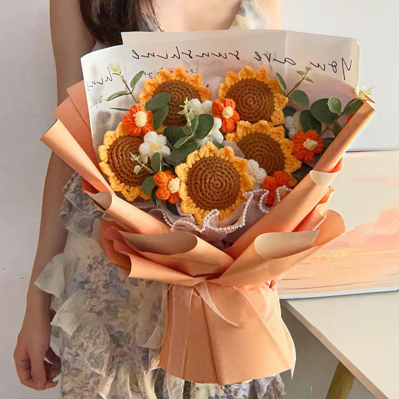 Bouquet de fleurs au crochet