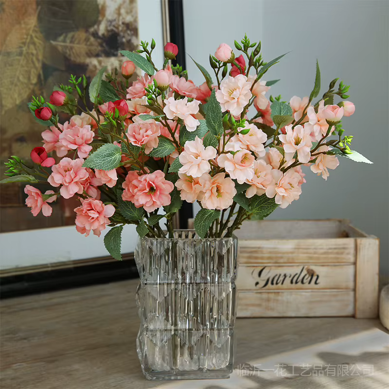 3 pièces 45cm 5 Frok camélia fleurs en soie pour la maison Table mariage décoration