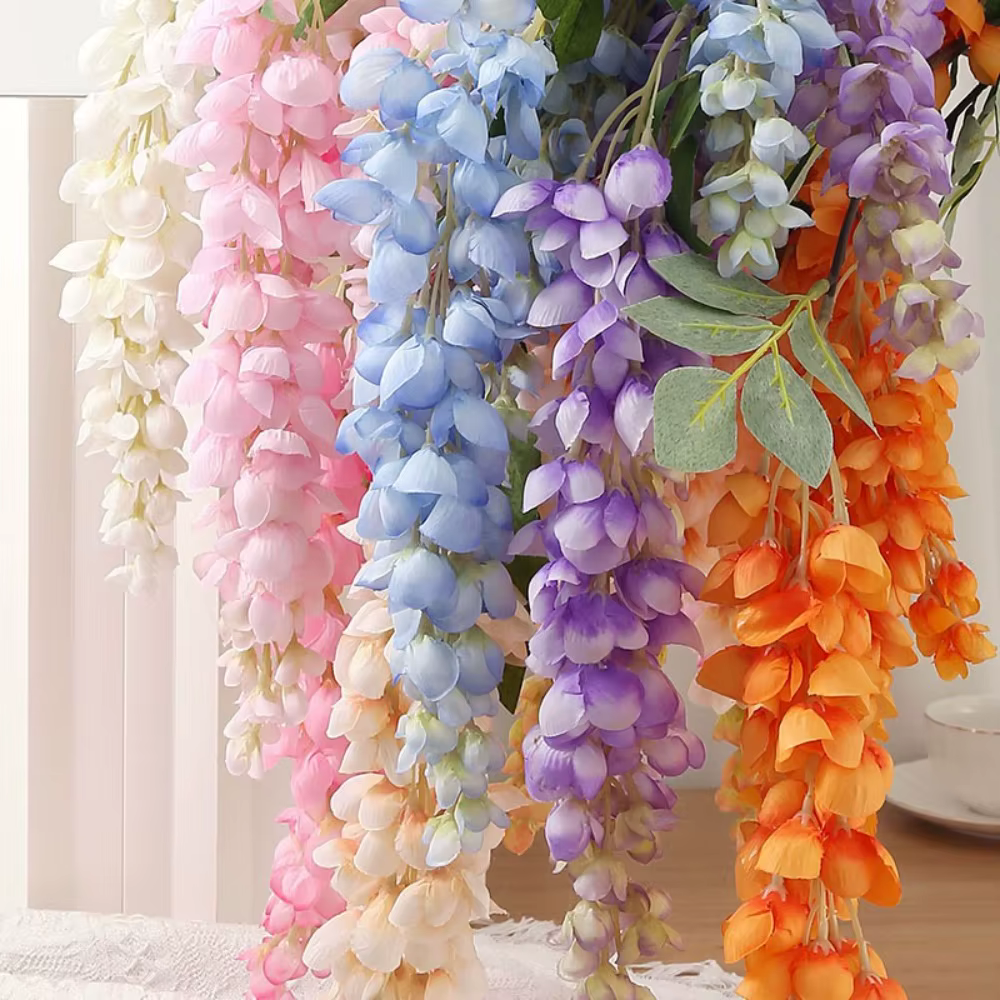Guirlande de fleurs artificielles en soie