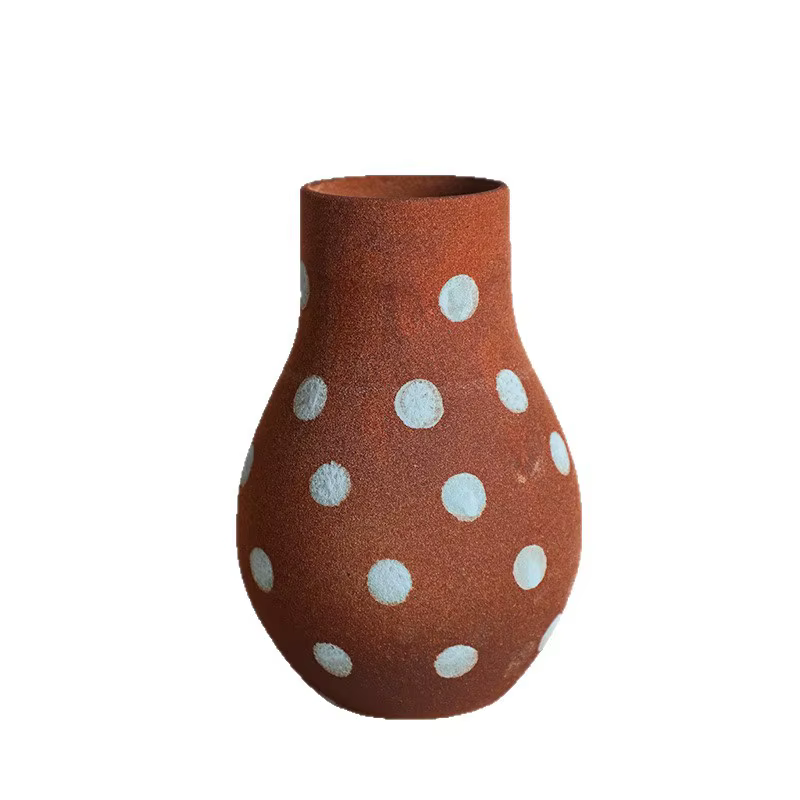 Vase en céramique à carreaux