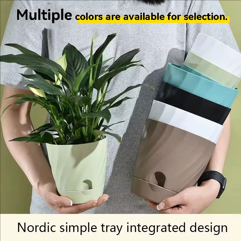 Pots de fleurs en plastique pour balcon