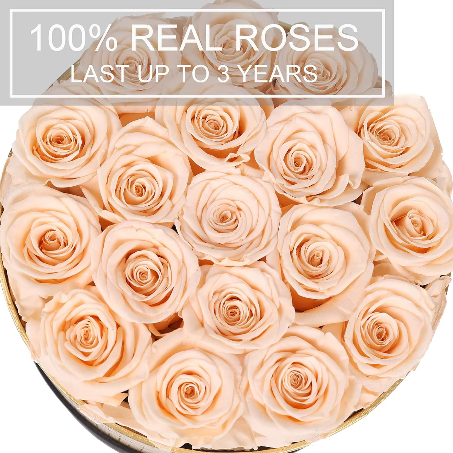 Rose longue durée faite à la main dans une boîte