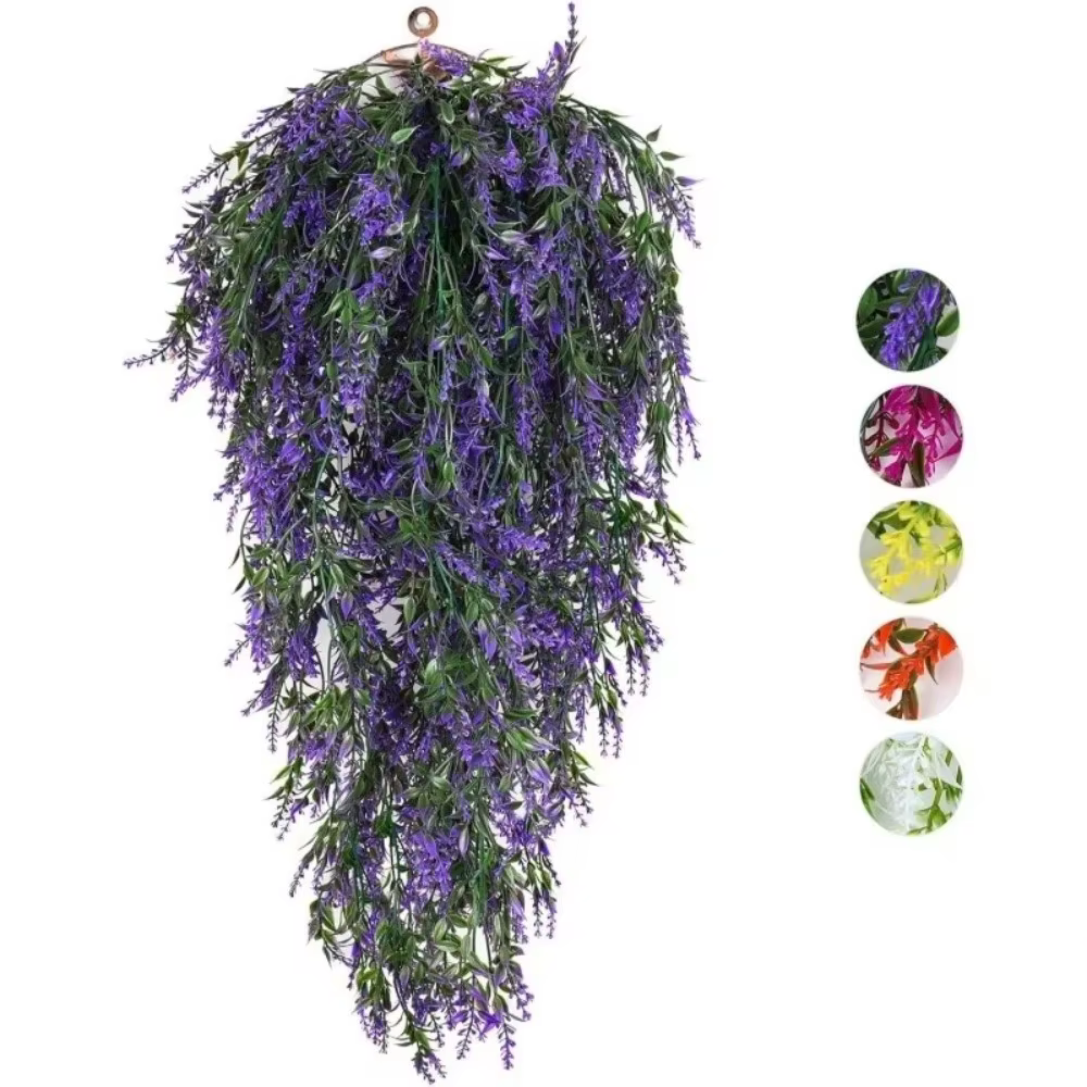 Guirlande de fleurs artificielles multicolores en glycine