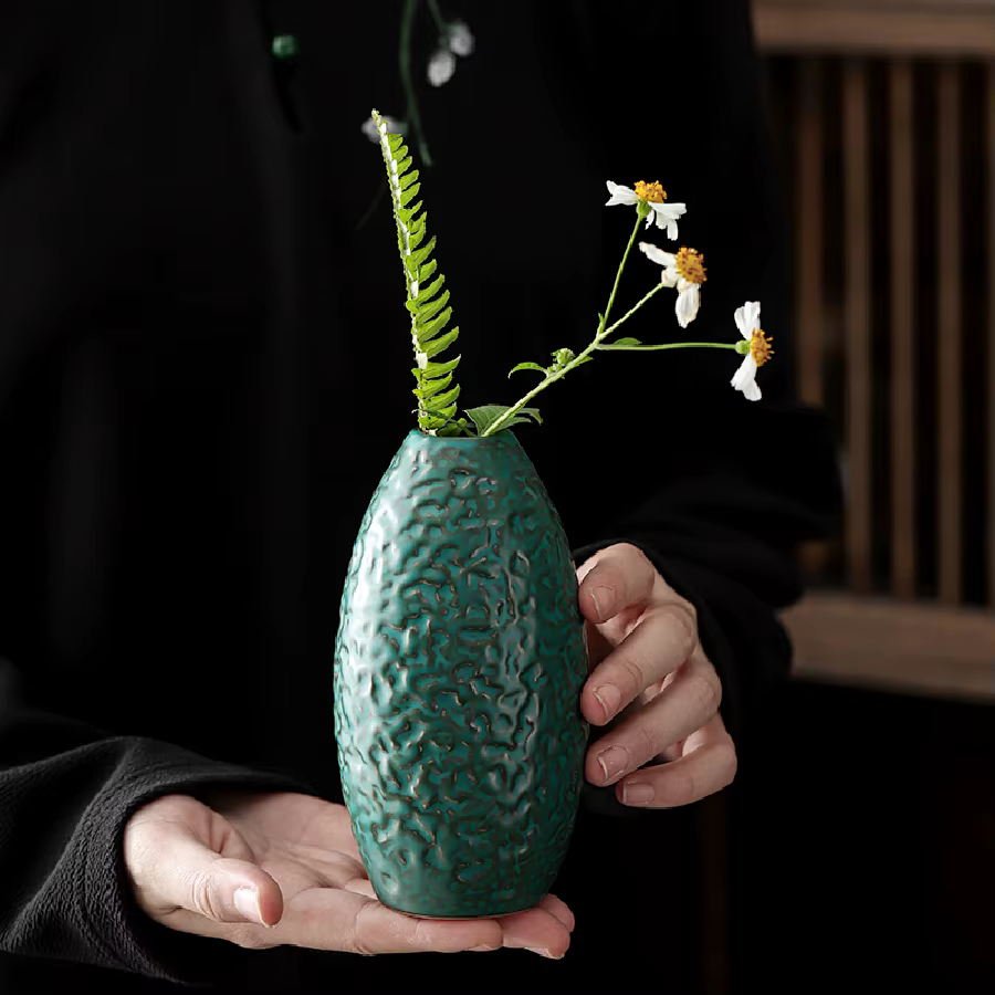 Vase Vintage hydroponique plante verte Simulation fleur ustensiles de bureau salon