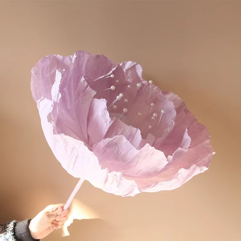 Fleurs artificielles en papier de pavot