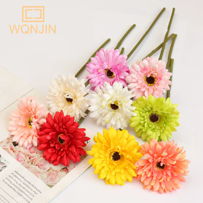 Branche de Fleurs Artificielles Gerbera