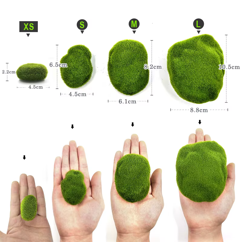 Plantes de mousse d'herbe artificielle verte