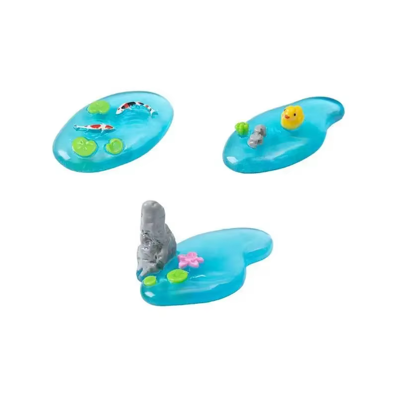 Mini ornements de bassin en résine