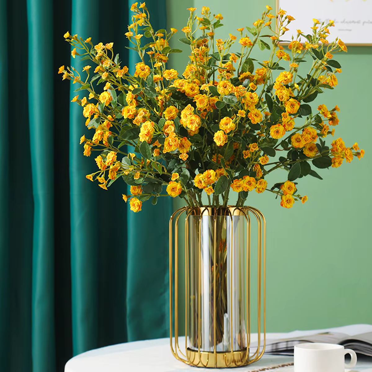 Fleurs Artificielles Faite à la Main Marguerites pour Maison